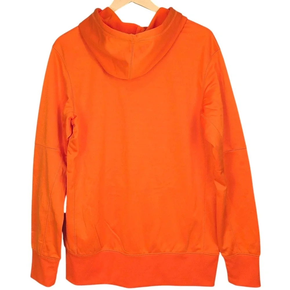 Nike Hoodie Mens Medium Orange Pullover Fleece Sweatshirt Therma Fit Casual NWOT